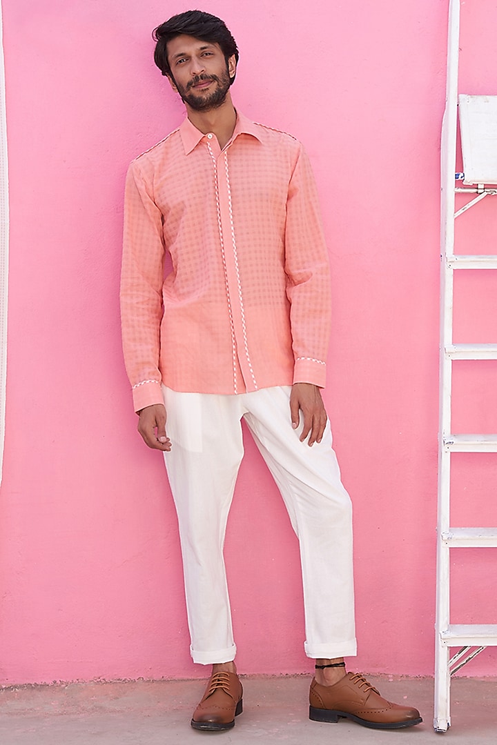White Cotton Summer Shirt by ABHISHTI at Pernia's Pop Up Shop