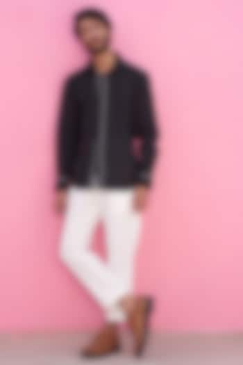 Black Cotton Summer Shirt by ABHISHTI at Pernia's Pop Up Shop