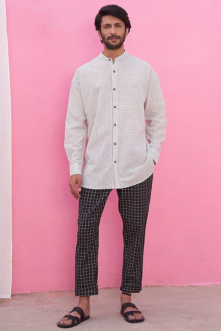 White Cotton Summer Shirt by ABHISHTI at Pernia's Pop Up Shop