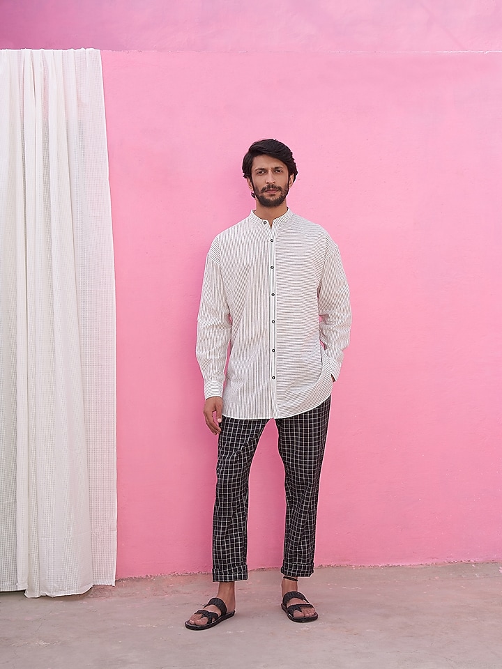 White Cotton Summer Shirt by ABHISHTI at Pernia's Pop Up Shop