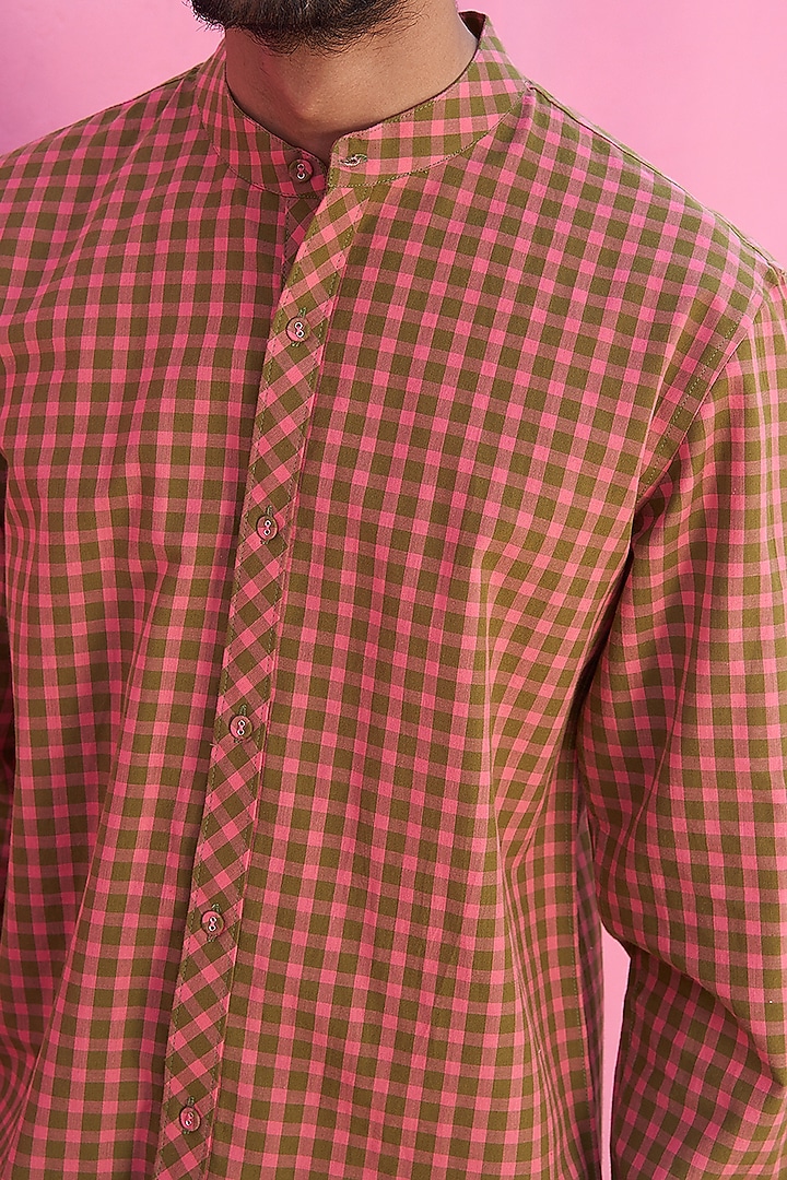 Multi-Colored Cotton Checkered Printed Summer Shirt by ABHISHTI at Pernia's Pop Up Shop