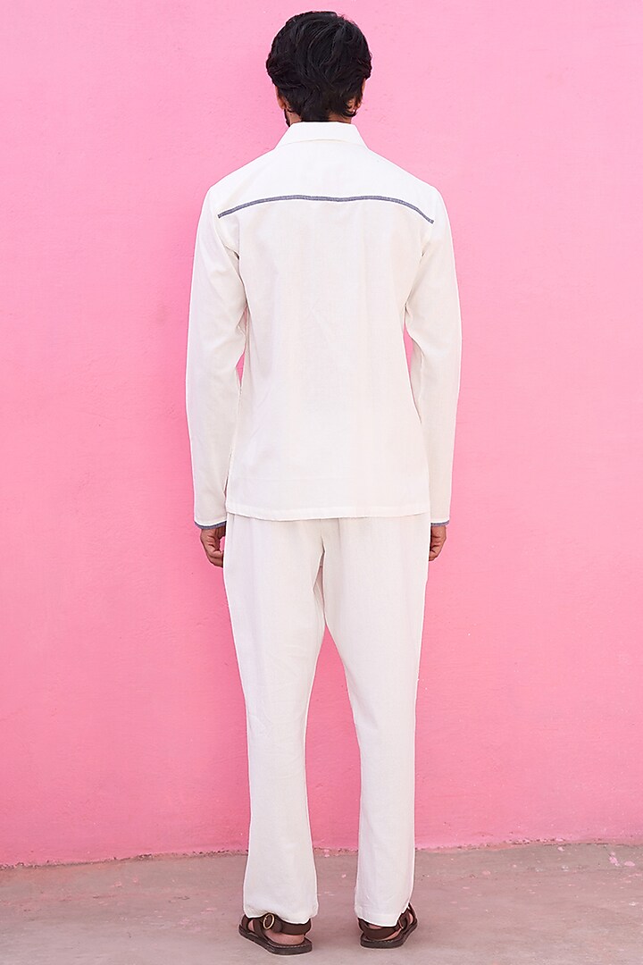 White Cotton Summer Shirt by ABHISHTI at Pernia's Pop Up Shop