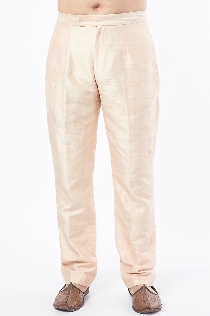 Beige Kurta Set With Bundi Jacket by Aisha Rao Men at Pernia's Pop Up Shop