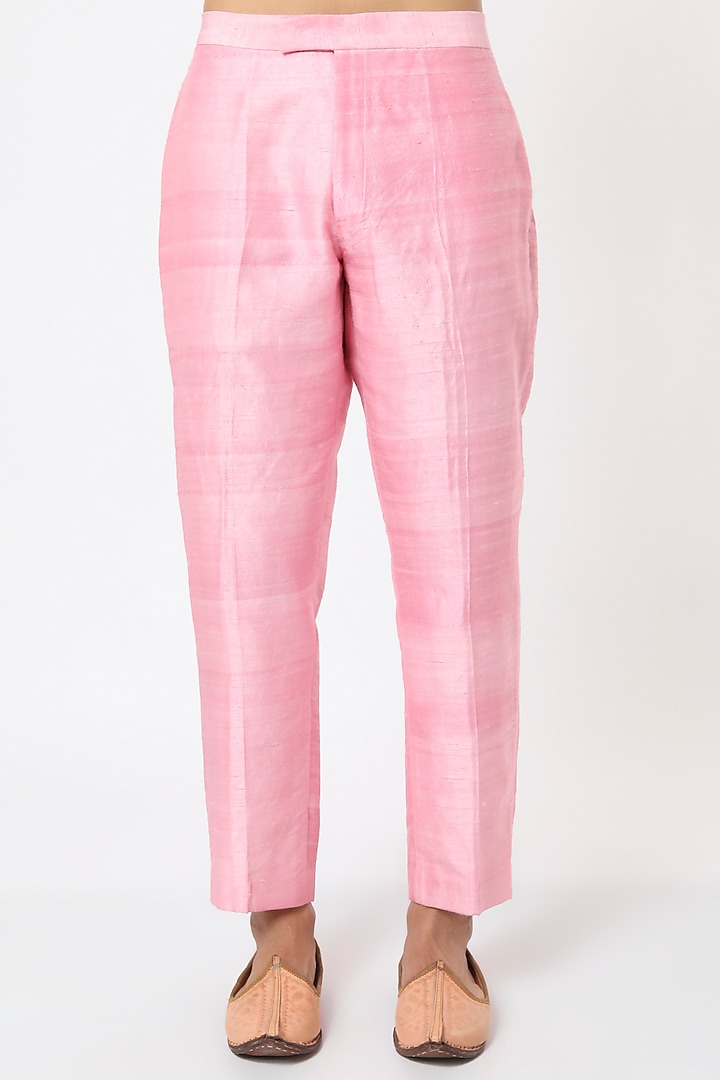 Multi-Colored Raw Silk Bundi Jacket Set by Aisha Rao Men at Pernia's Pop Up Shop