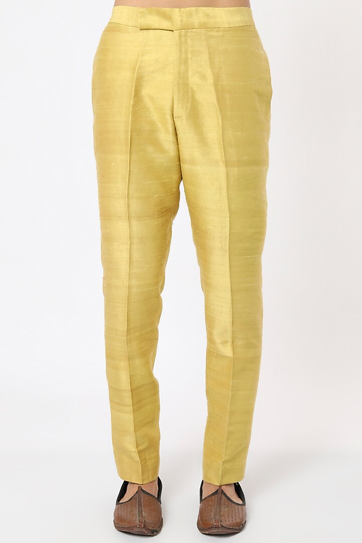 Multi-Colored Raw Silk Printed & Embellished Bundi Jacket Set by Aisha Rao Men at Pernia's Pop Up Shop