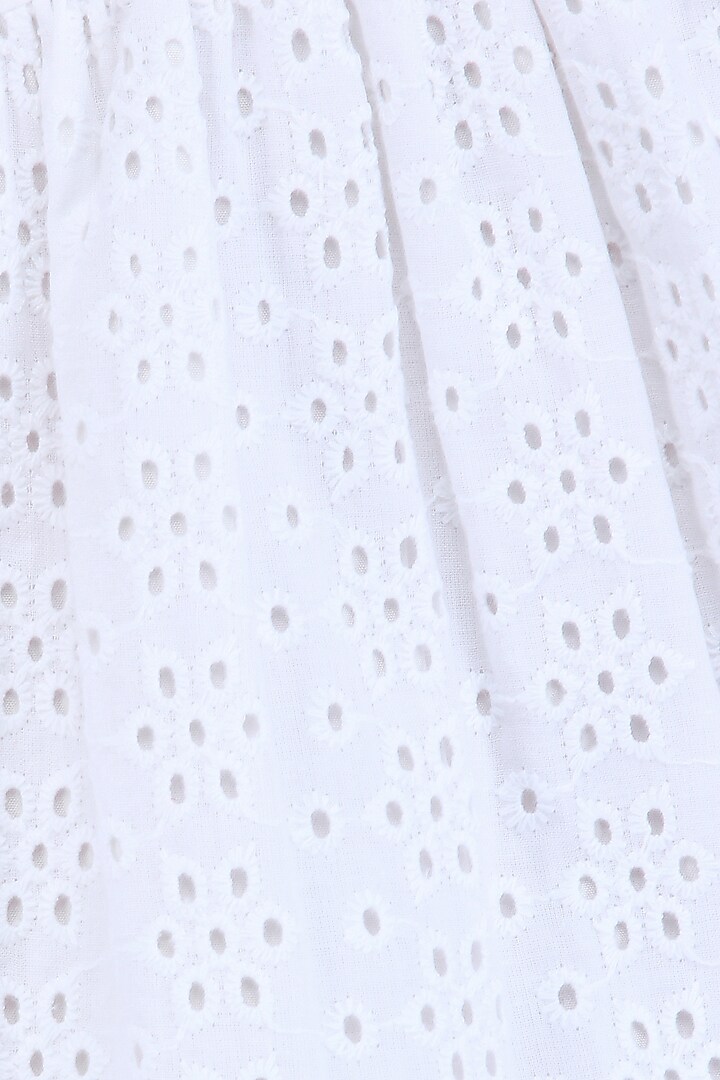 White triple panelled gathered short dress available only at Pernia's Pop Up Shop.