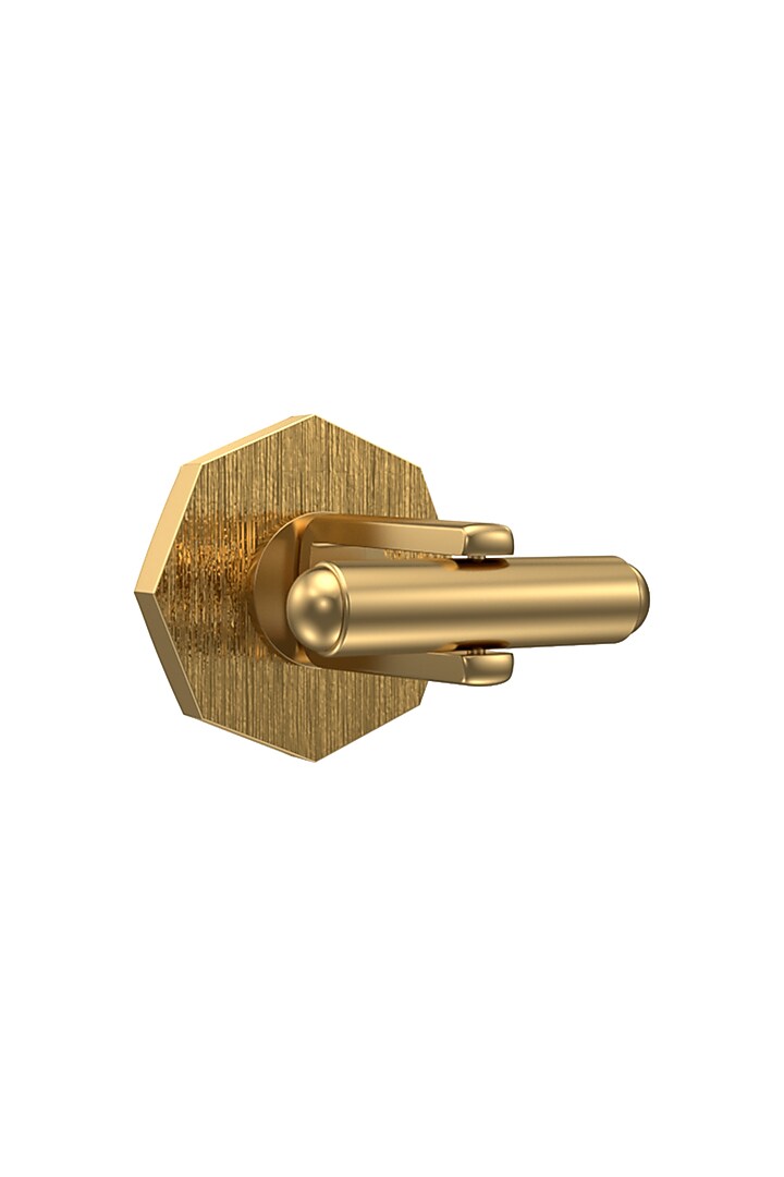 Gold Plated Blue CZ Diamonds Handcrafted Enameled Cufflinks by AJAH at Pernia's Pop Up Shop