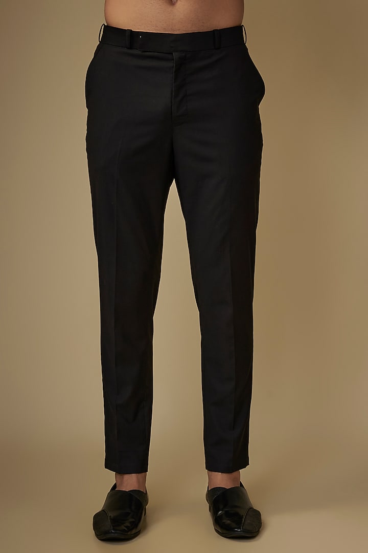Black Sequins Hand & Machine Embroidered Jodhpuri Set by AJAY KMR at Pernia's Pop Up Shop