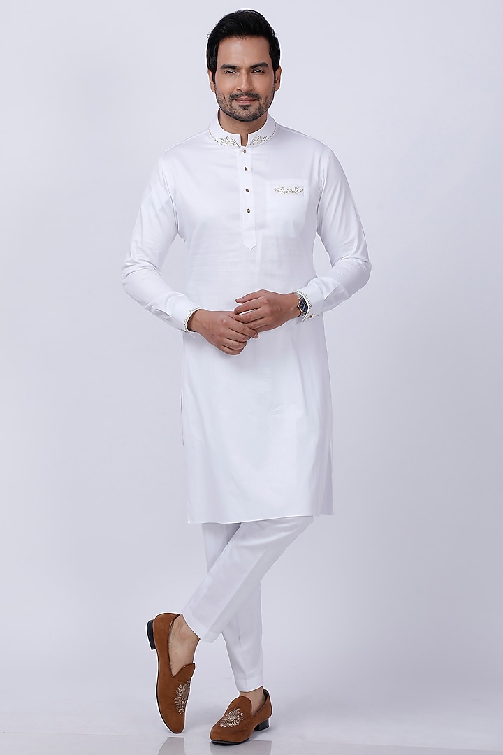 Pista Green Velvet Zardosi Embroidered Wedding Sherwani Set by AJAY KMR at Pernia's Pop Up Shop