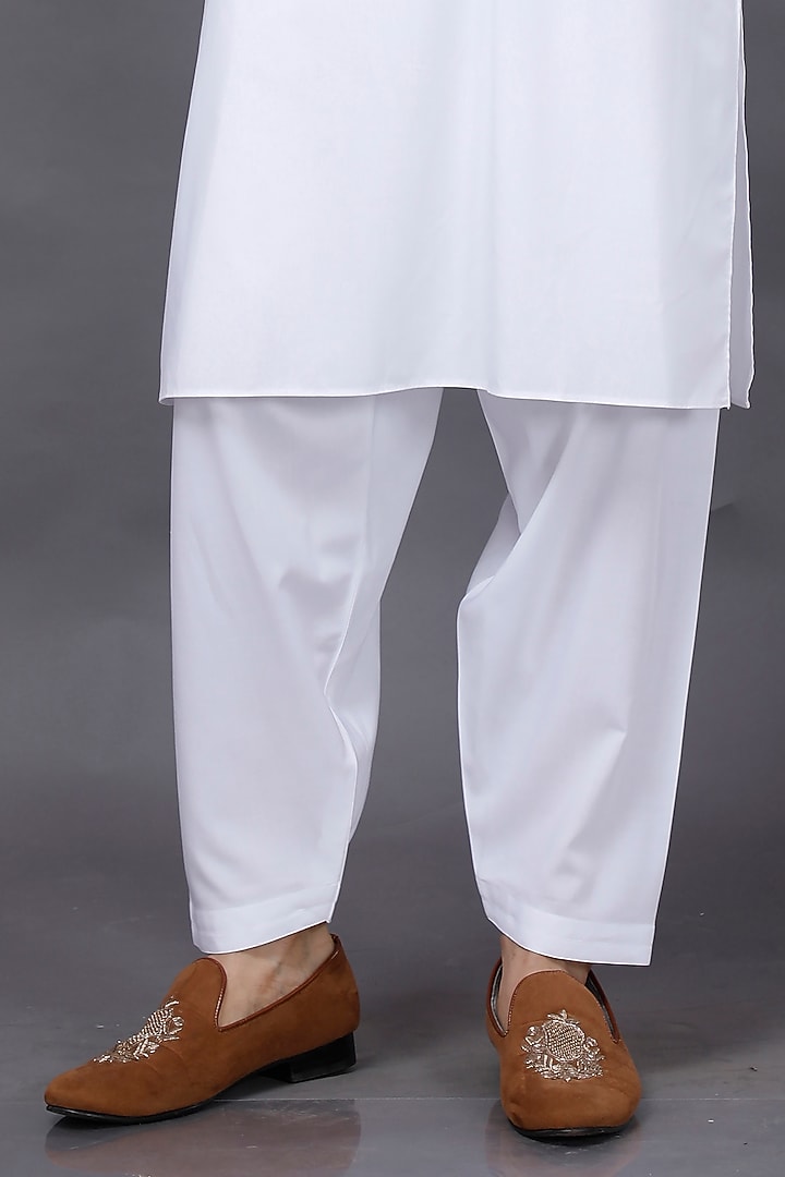 Blue Suiting Zardosi Embroidered Nehru Jacket Set by AJAY KMR at Pernia's Pop Up Shop