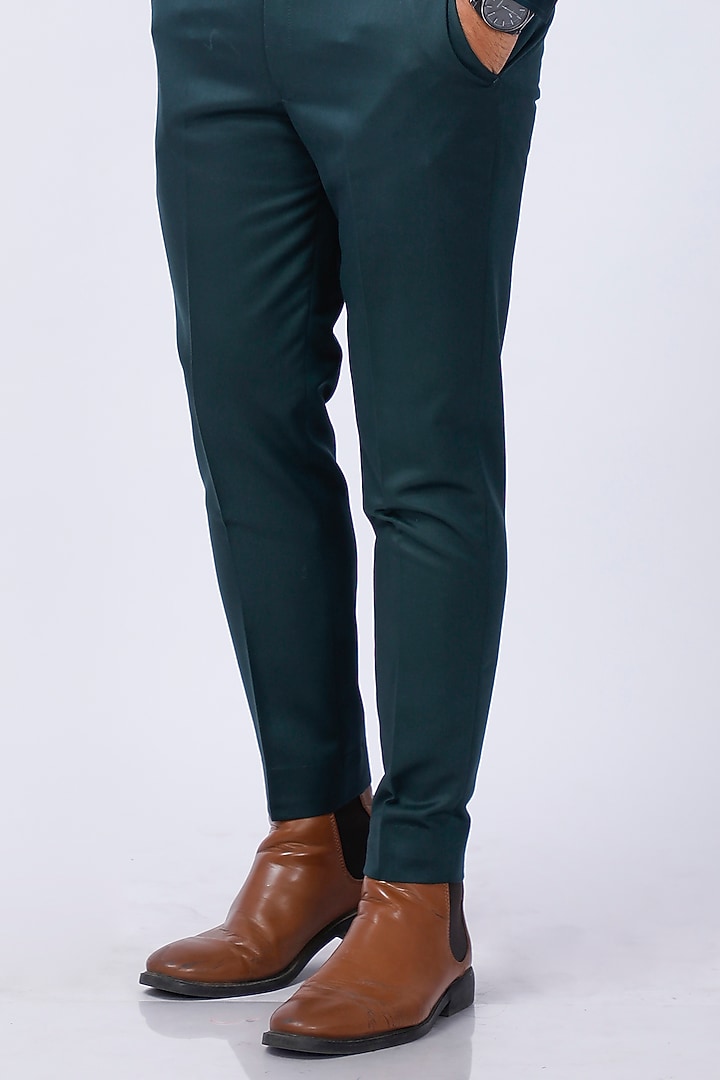 Green Viscose Waistcoat Set by AJAY KMR at Pernia's Pop Up Shop