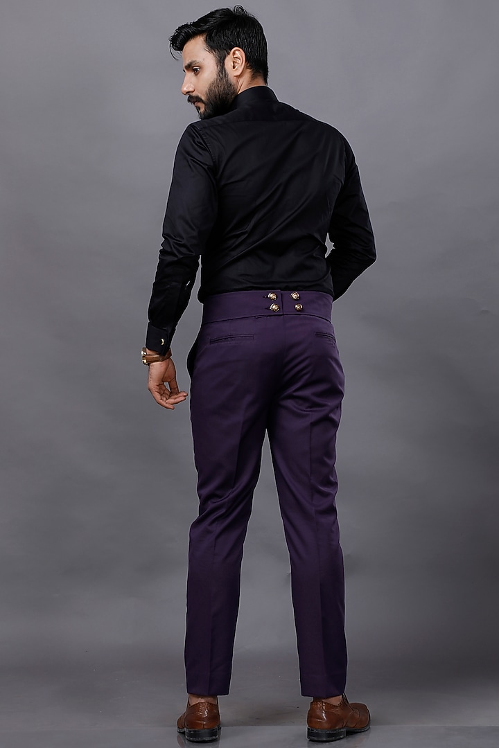 Wine Hand Embroidered Tuxedo Set by AJAY KMR at Pernia's Pop Up Shop