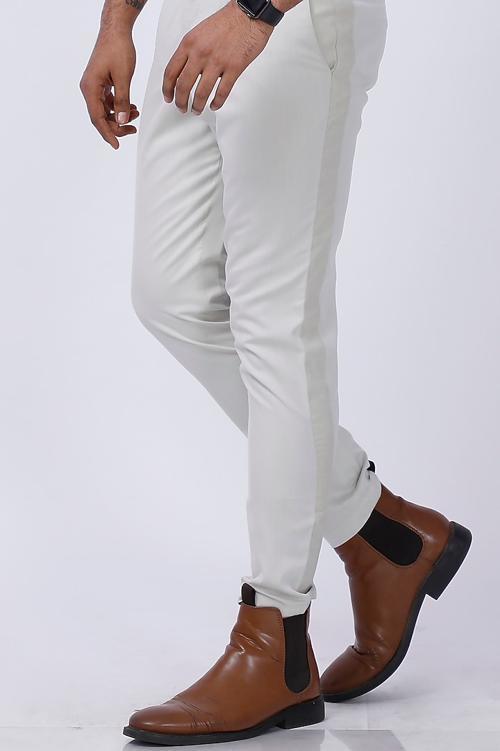 Beige Cotton Pant Set by AJAY KMR at Pernia's Pop Up Shop