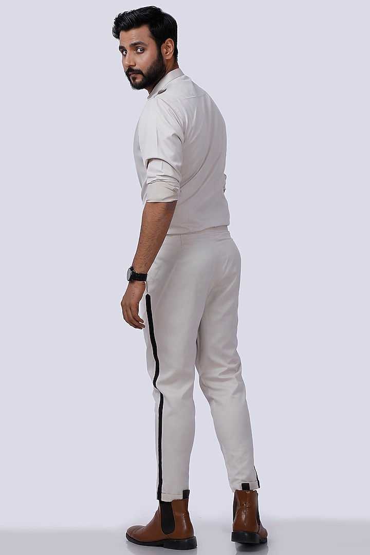 Ivory Cotton Pant Set by AJAY KMR at Pernia's Pop Up Shop
