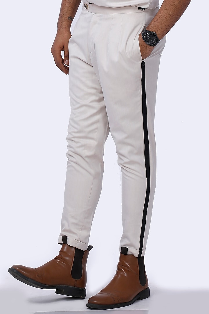 Ivory Cotton Pant Set by AJAY KMR at Pernia's Pop Up Shop