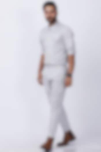 Ivory Cotton & Viscose Pant Set by AJAY KMR at Pernia's Pop Up Shop