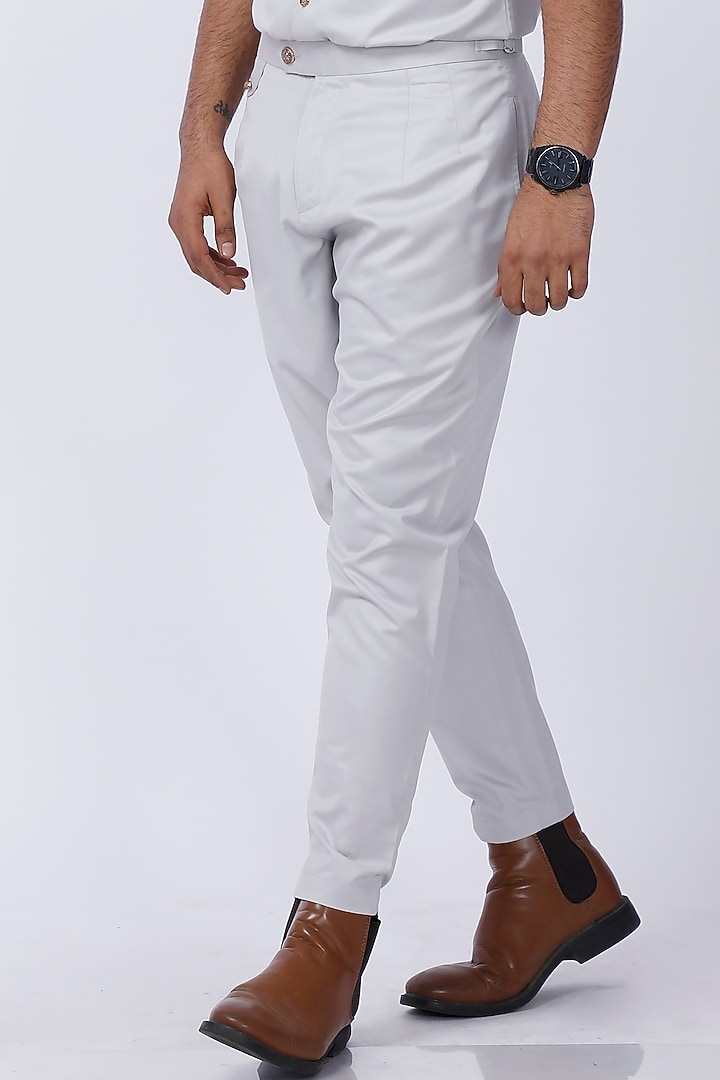 Ivory Cotton & Viscose Pant Set by AJAY KMR at Pernia's Pop Up Shop