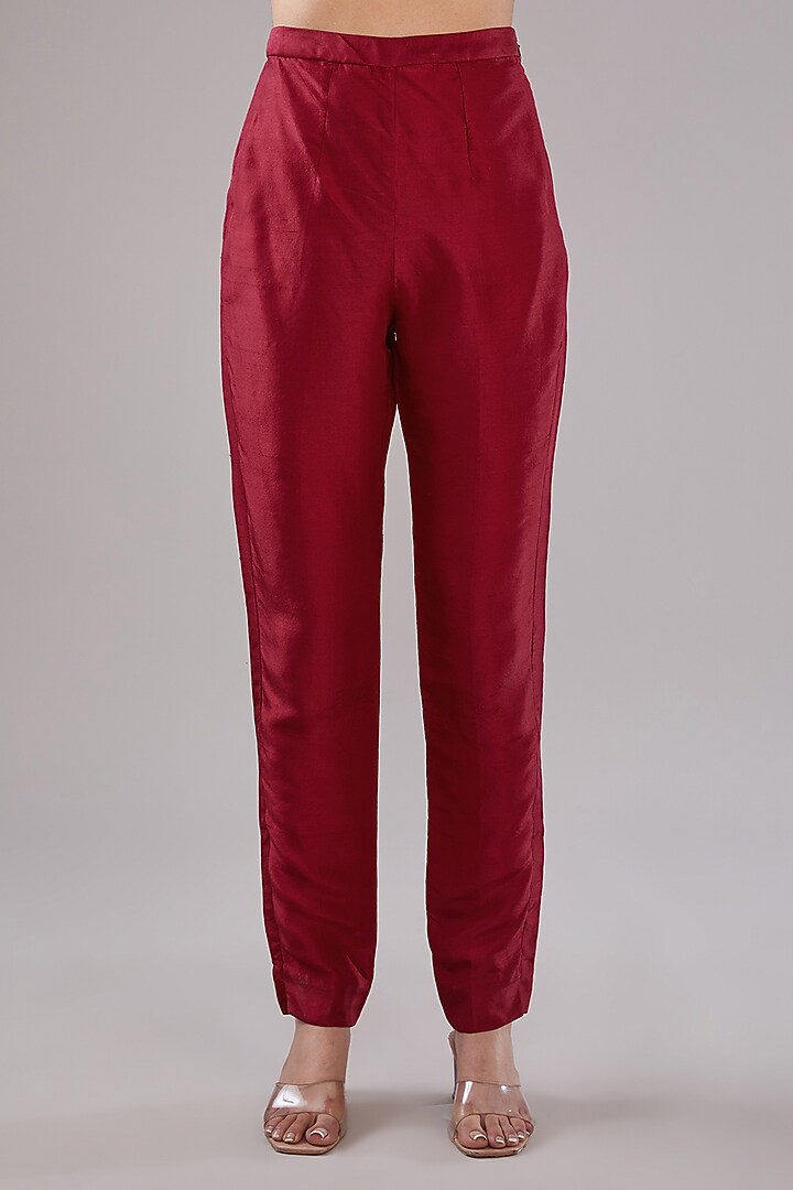 Red Ombre Viscose Tunic Set by Anjali Kanwar at Pernia's Pop Up Shop