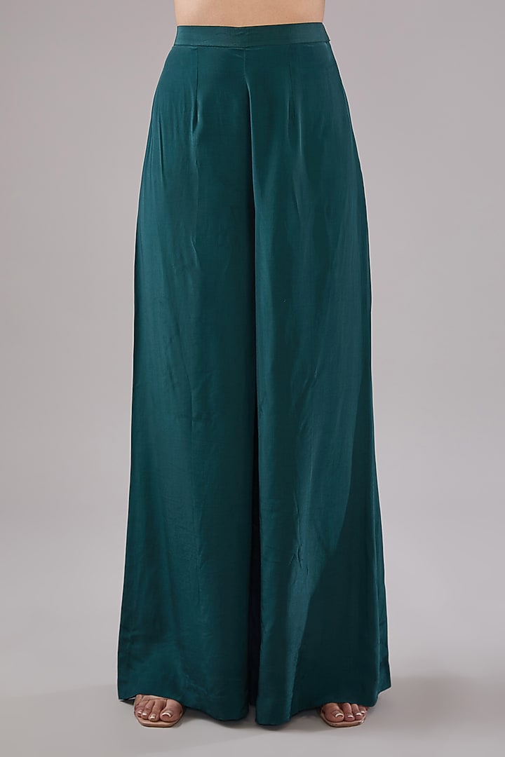 Green Ombre Viscose Long Flowy Tunic Set by Anjali Kanwar at Pernia's Pop Up Shop