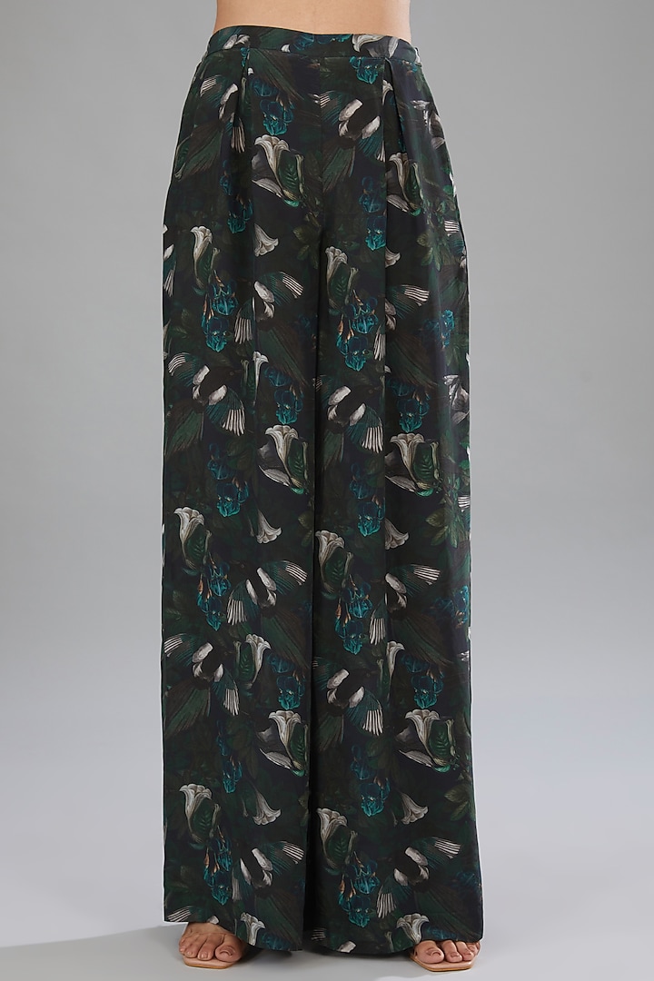 Teal Viscose Polyester Off-Shoulder Embroidered Tunic Set by Anjali Kanwar at Pernia's Pop Up Shop