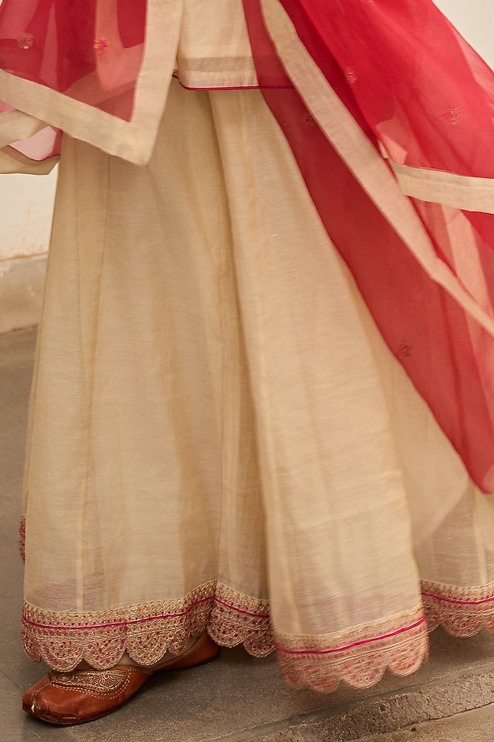 Gold Tissue Party Wear Sharara Set by Apeksha Jain Label at Pernia's Pop Up Shop
