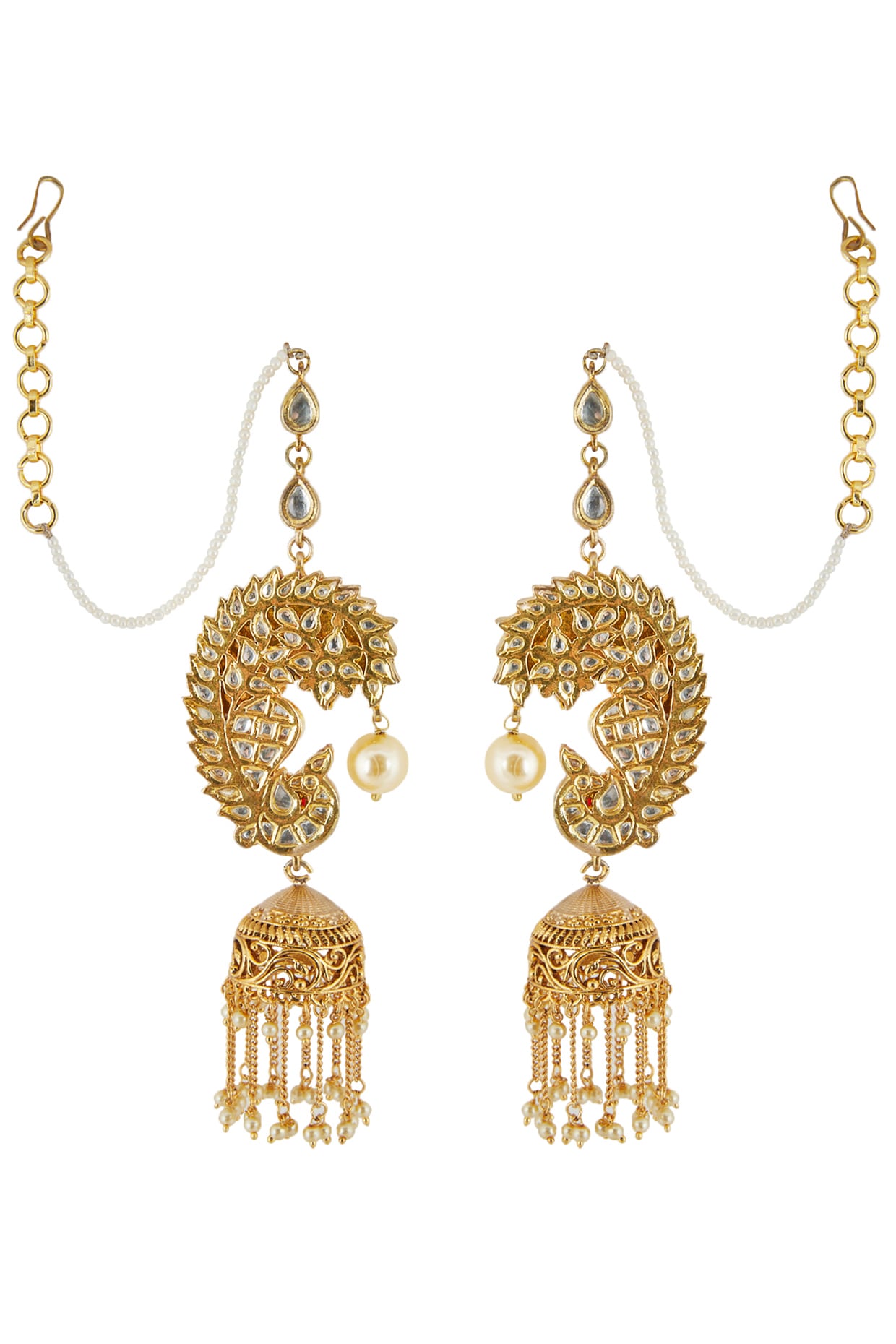 Hypnotic Designed Gold Earrings
