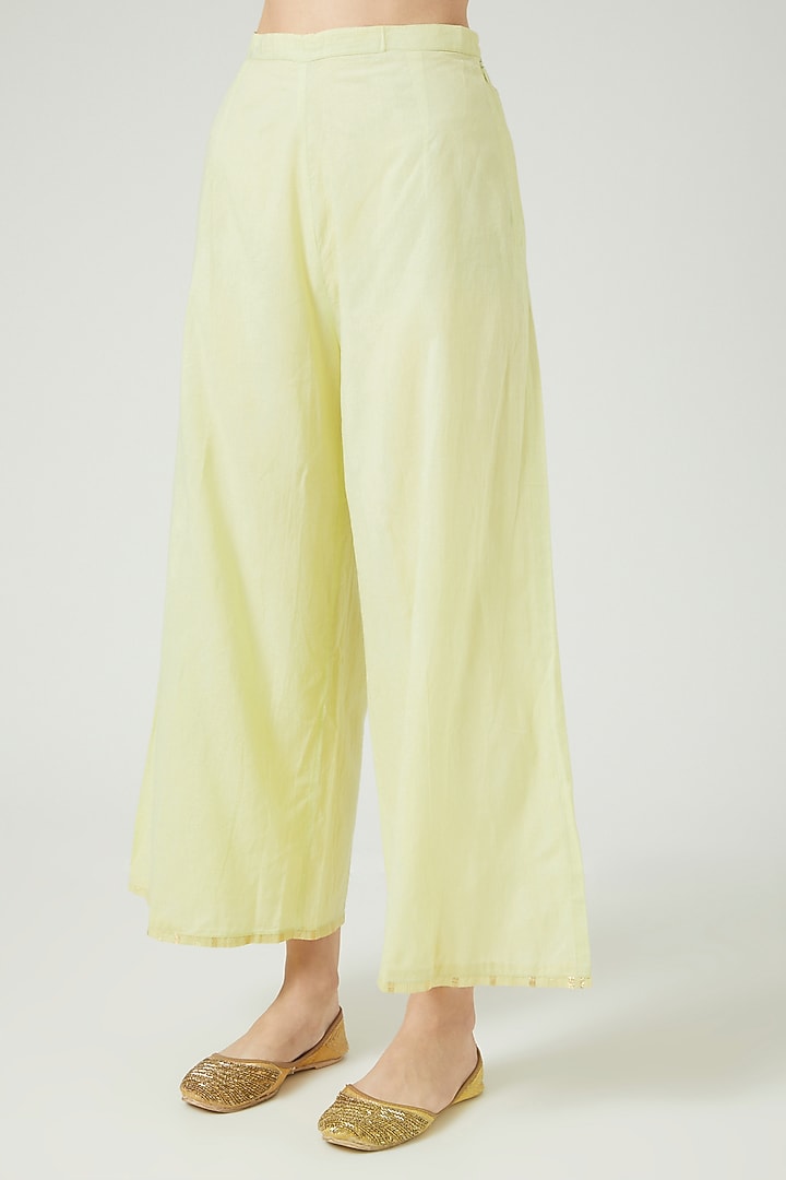Pistachio Embroidered Kurta Set by Anjali Jain at Pernia's Pop Up Shop