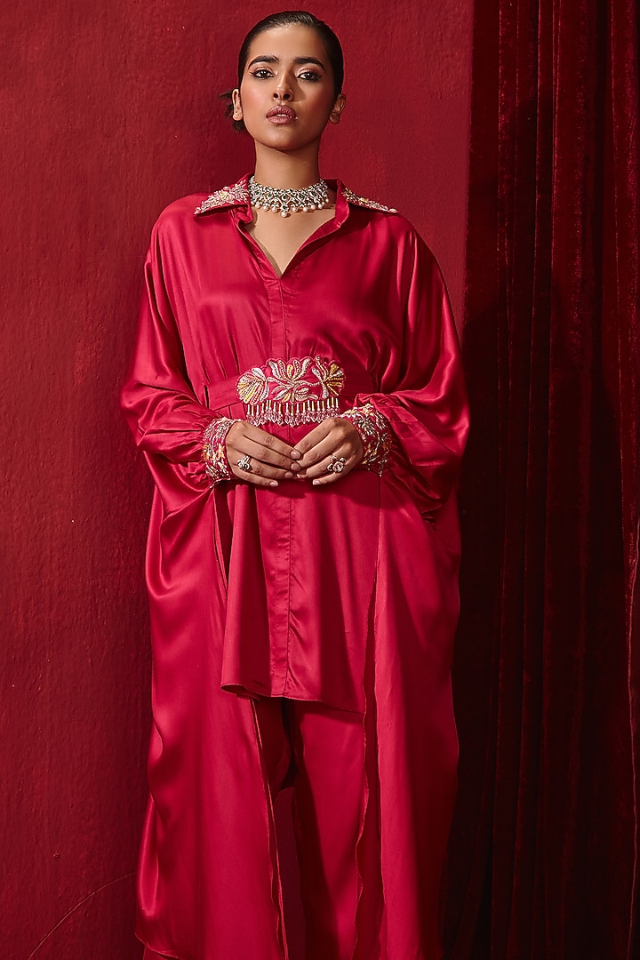 Rani Modal Silk Pant Set by Ajiesh Oberoi at Pernia's Pop Up Shop