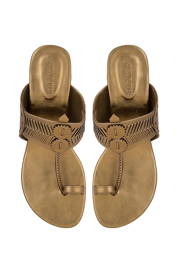 Copper Handcrafted Box Heels by Aprajita Toor at Pernia's Pop Up Shop