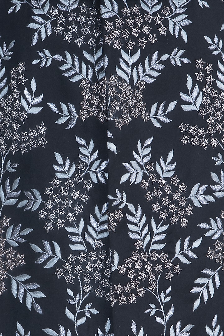 Black Embroidered Wedding Bandhgala With Pants by Anju Agarwal at Pernia's Pop Up Shop