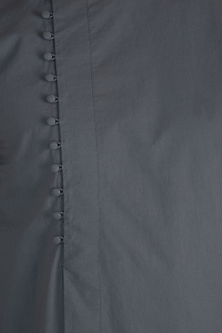 Grey wrap asymmetrical kurta available only at Pernia's Pop Up Shop.