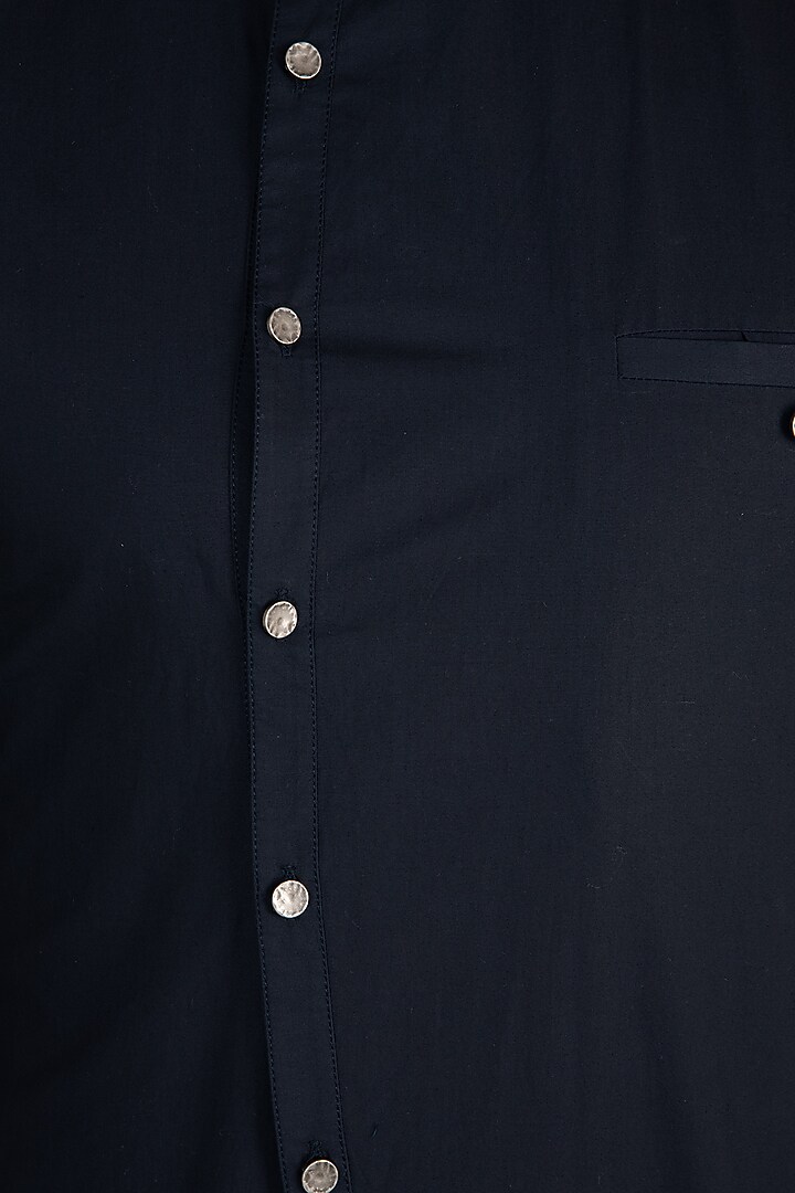 Navy blue asymmetrical shirt available only at Pernia's Pop Up Shop.