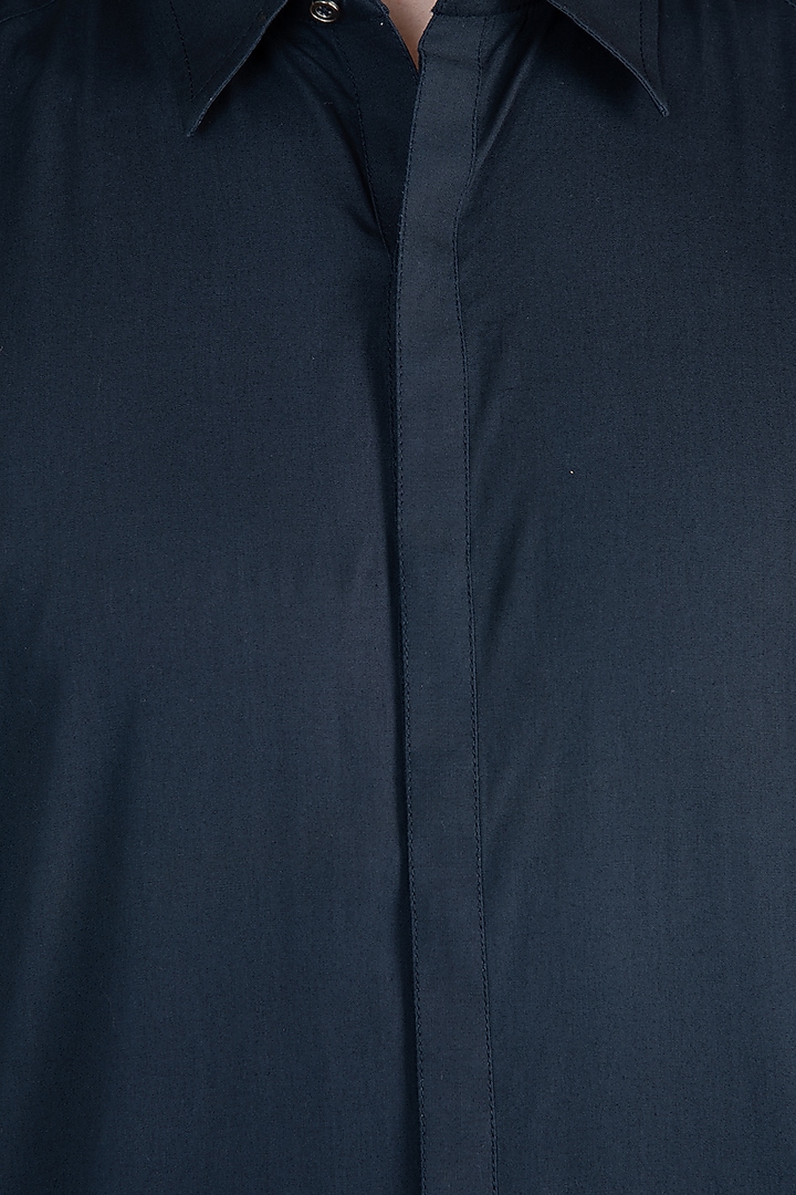 Navy blue cotton kurta available only at Pernia's Pop Up Shop.