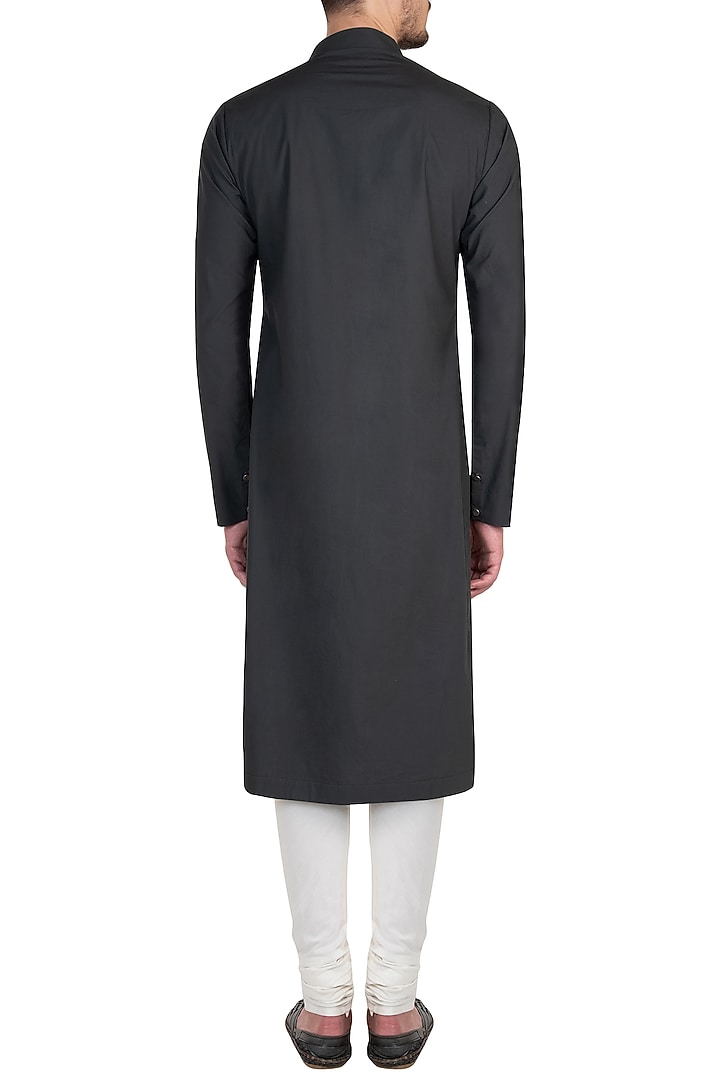 Grey asymmetrical kurta available only at Pernia's Pop Up Shop.