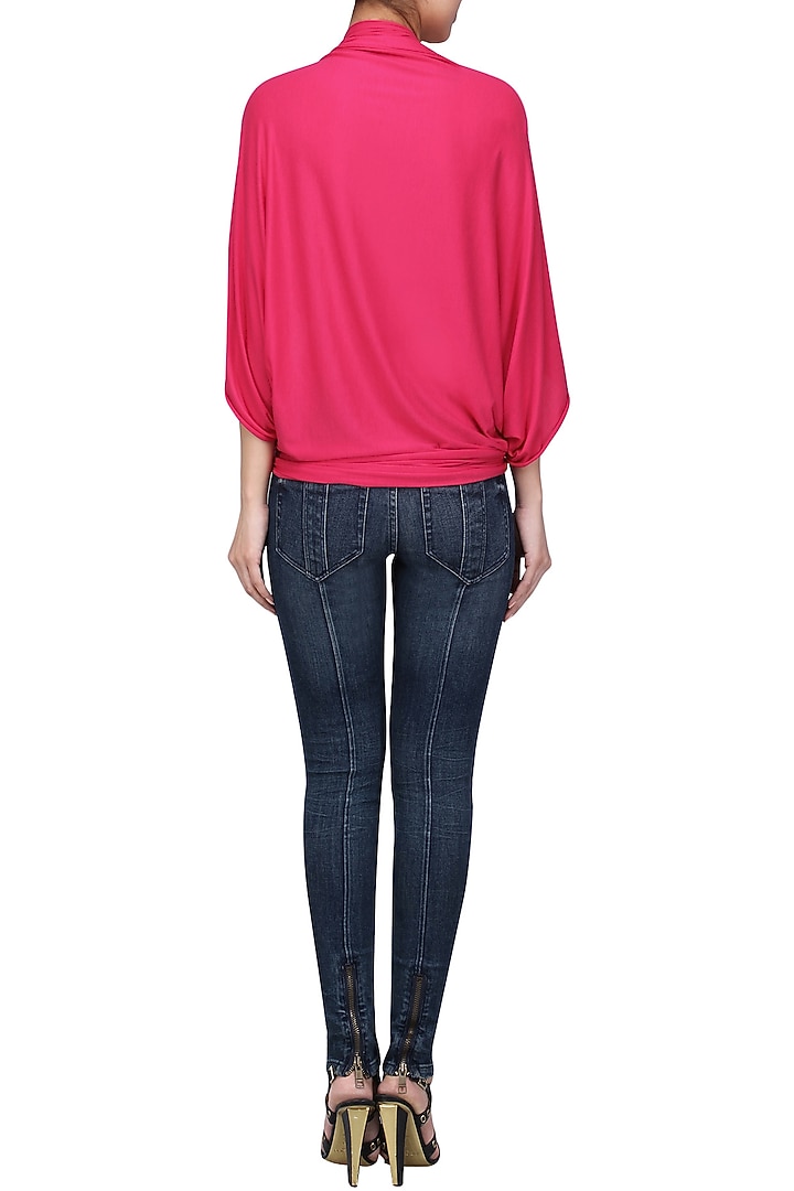 Pink moon embellished shrug available only at Pernia's Pop Up Shop.