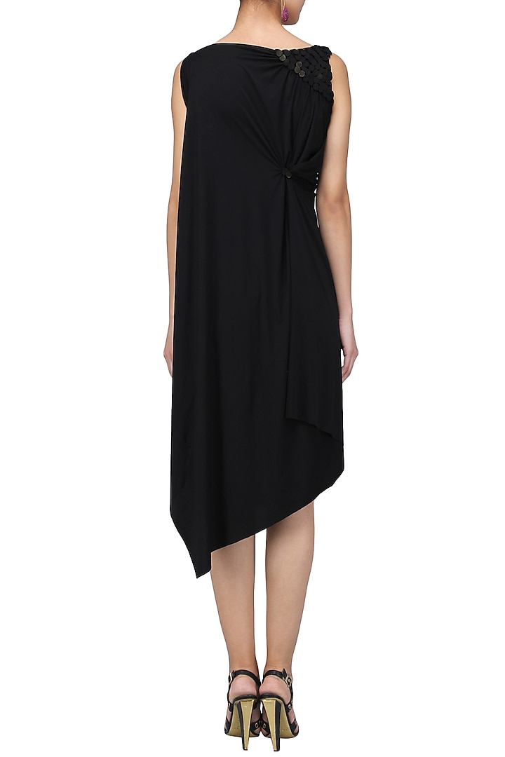 Royal blue embellished one shoulder draped dress available only at Pernia's Pop Up Shop.