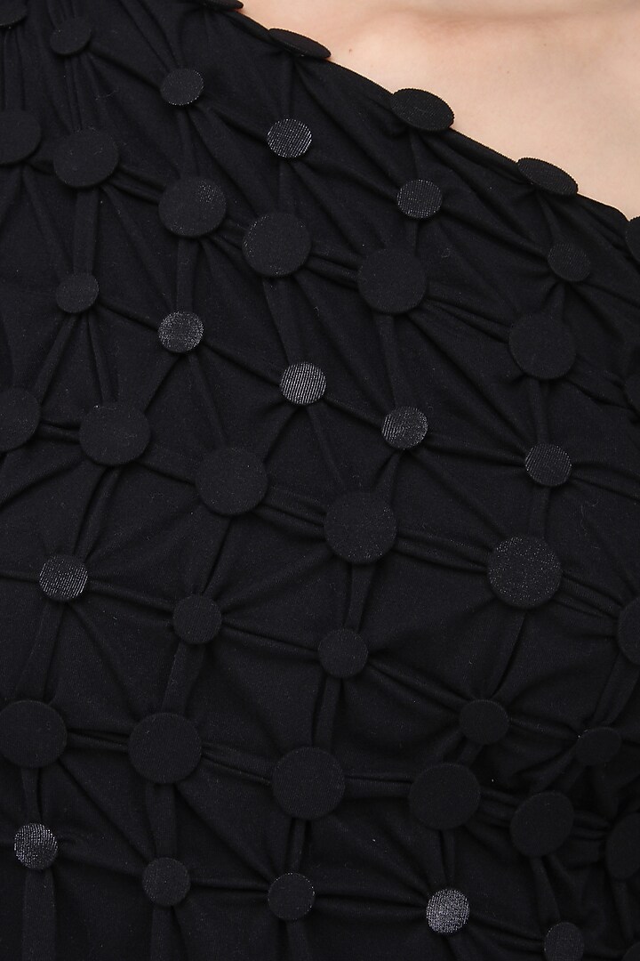 Black embellished maxi dress available only at Pernia's Pop Up Shop.