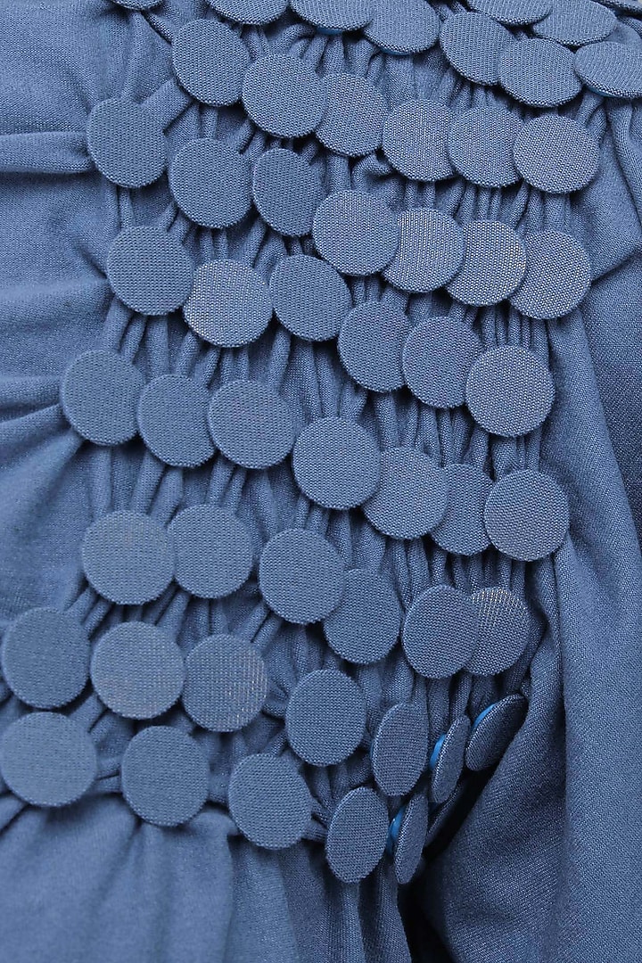 Royal blue embellished knee length dress available only at Pernia's Pop Up Shop.