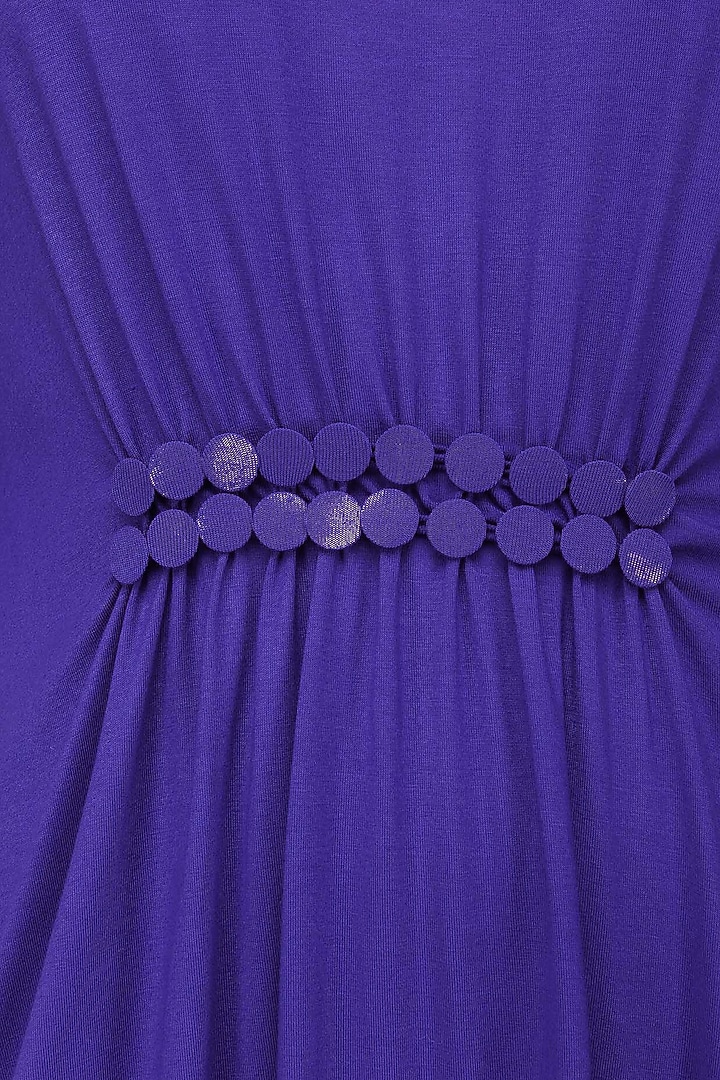 Royal blue pinched waist embellished dress available only at Pernia's Pop Up Shop.