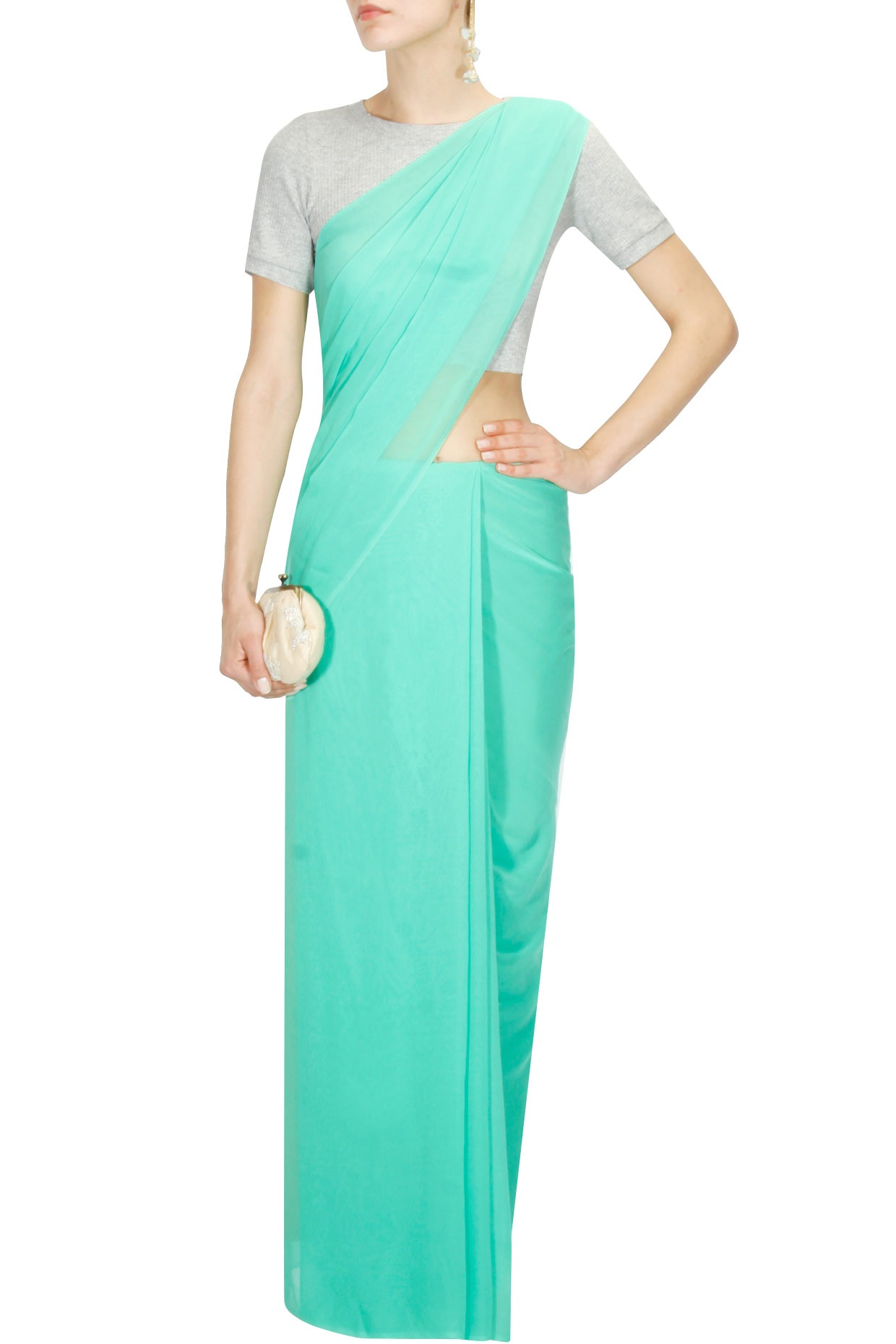 Buy Sea Green Color Sarees Online at Indian Cloth Store