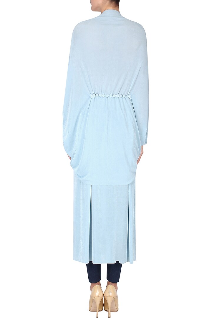 Sky blue half moon poncho dress available only at Pernia's Pop Up Shop.