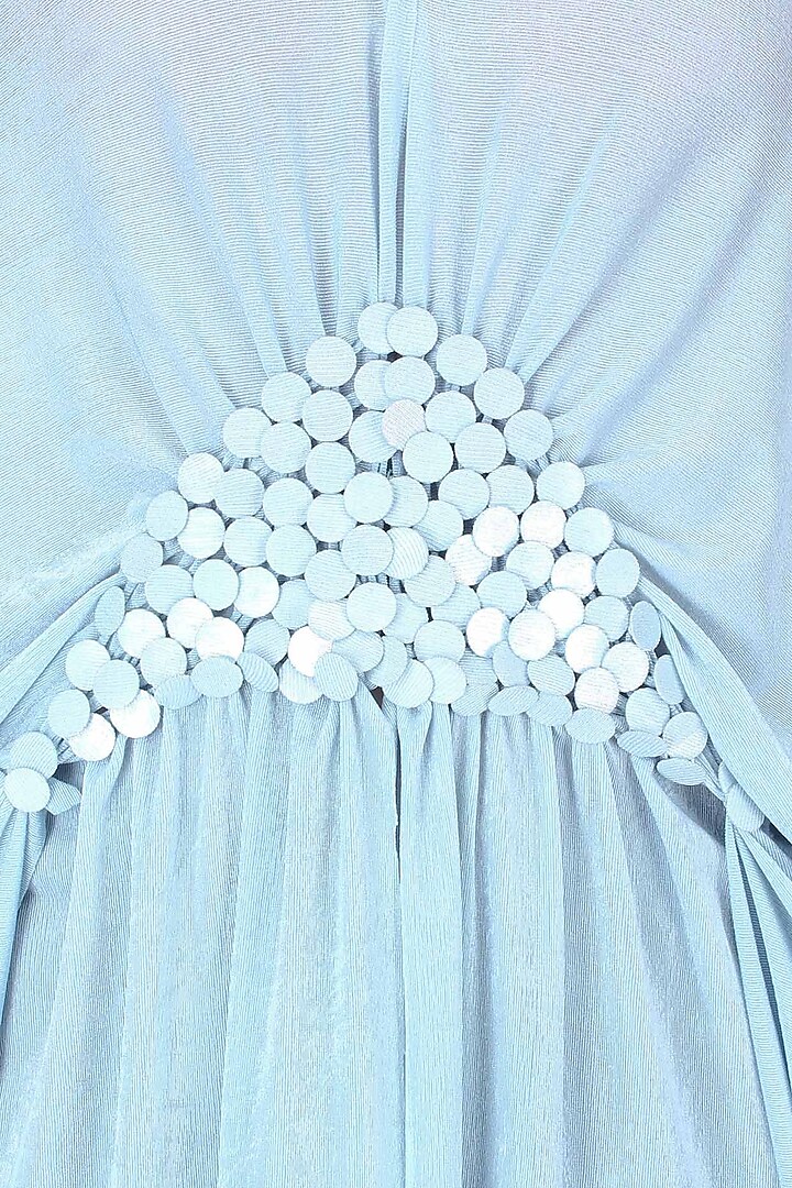 Sky blue half moon poncho dress available only at Pernia's Pop Up Shop.