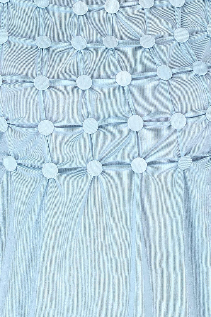 Sky blue ruffled shift dress available only at Pernia's Pop Up Shop.
