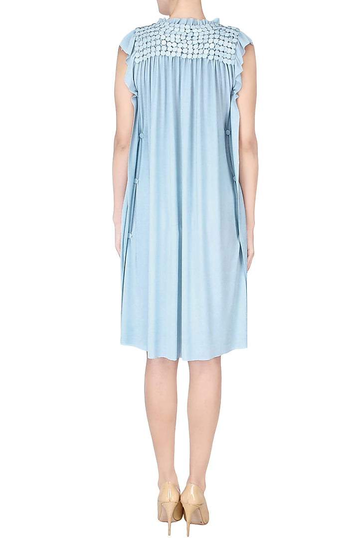 Sky blue sequinned shift dress available only at Pernia's Pop Up Shop.