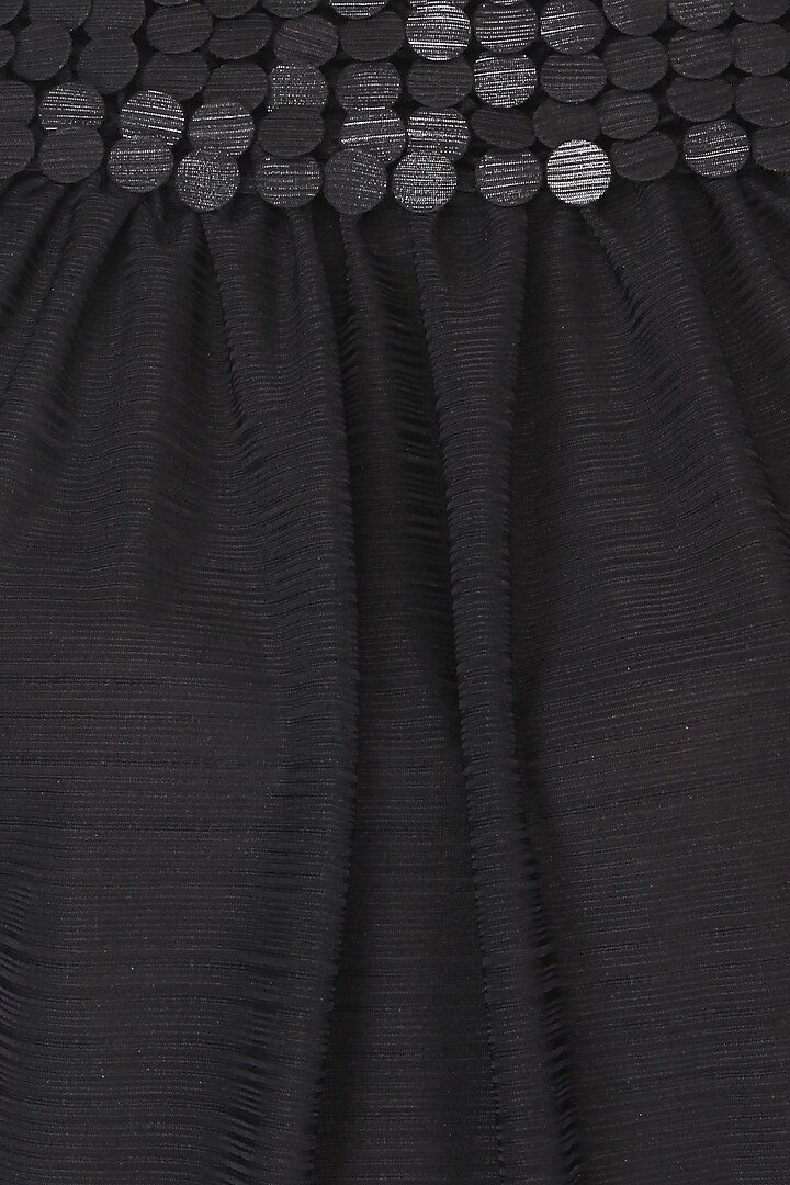 Black ruffled sequinned shift dress available only at Pernia's Pop Up Shop.