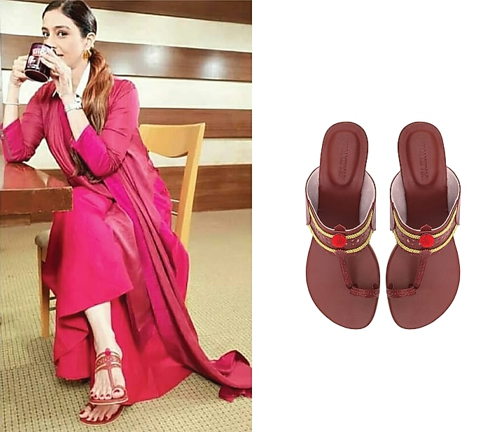 Maroon Classic Kolhapuri Sandals available only at Pernia's Pop Up Shop.