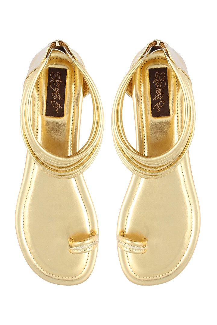 Gold ankle length gladiator available only at Pernia's Pop Up Shop.