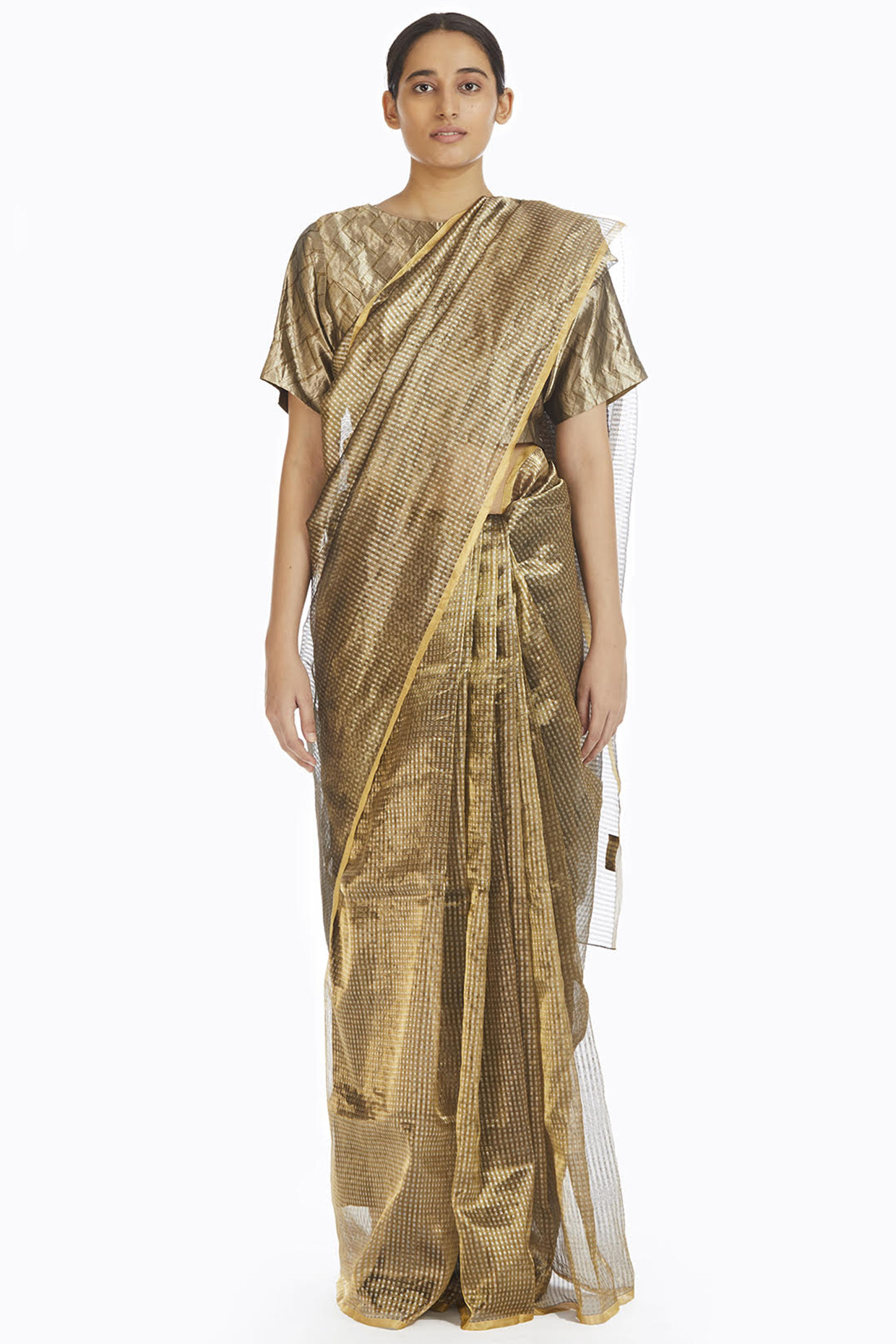 Gold Black Saree Blouse - Buy Gold Black Saree Blouse online in India