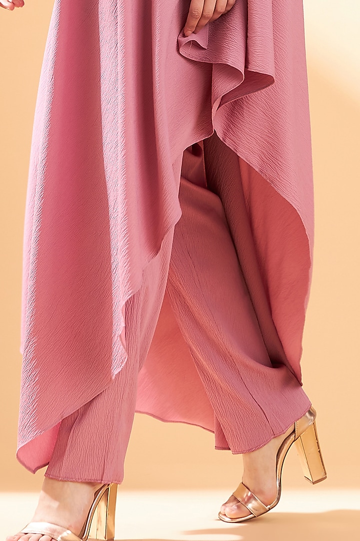 Pink Moss Crepe Co-Ord Set by Aakaar at Pernia's Pop Up Shop