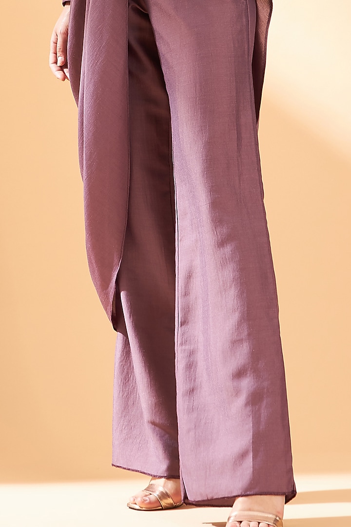 Purple Draped Blazer Set by Aakaar at Pernia's Pop Up Shop